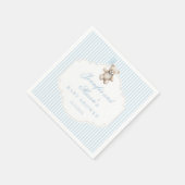 Serviette En Papier Bleu mignon ours en peluche bébé douche garçon Pap (Coin)