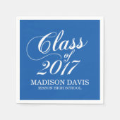 Serviette En Papier Bleu moderne | Serviettes d'études (Devant)