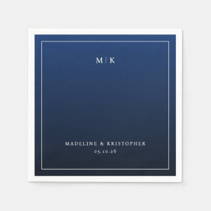 Serviette En Papier Bleu Nuit Minimaliste Sophistiqué