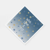 Serviette En Papier Bleu Or sur une étoile (Coin)