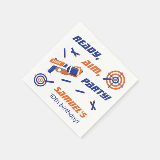 Serviette En Papier Bleu, Orange Dart War Anniversaire, N'Importe Quel (Coin)