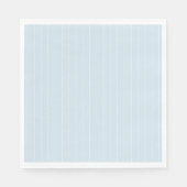 Serviette En Papier Bleu pâle et blanc Grille moderne Pin (Devant)