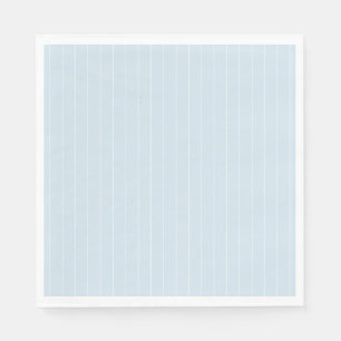 Serviette En Papier Bleu pâle et blanc Grille moderne Pin