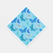 Serviette En Papier Bleu papillon (Coin)