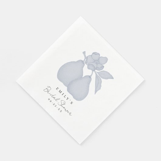 Serviette En Papier Bleu Parfait Fête des mariées poire Napkin (Coin)