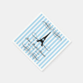 Serviette En Papier Bleu Paris Tour Eiffel | FÊTE DES MARIÉES (Coin)