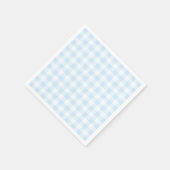 Serviette En Papier Bleu pastel et gingham blanc (Coin)