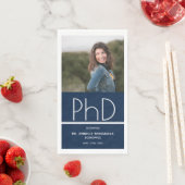 Serviette En Papier Bleu Photo Doctorat (En situation)