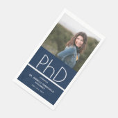 Serviette En Papier Bleu Photo Doctorat (Coin)