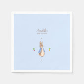 Serviette En Papier Bleu Pierre le lapin (Devant)