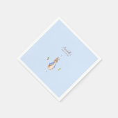 Serviette En Papier Bleu Pierre le lapin (Coin)