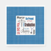 Serviette En Papier Bleu Plaid Docteur Médicale Infirmière Partie de g (Devant)