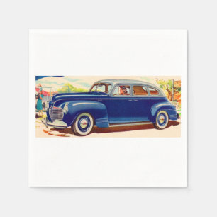 Serviette En Papier bleu Plymouth 1941