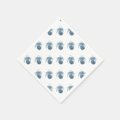 Serviette En Papier Bleu poisson côtier mer marine de l'alimentation (Coin)