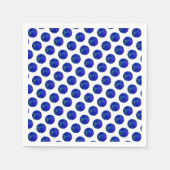 Serviette En Papier Bleu Polka Dot Pelouse Bowles, (Devant)
