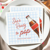 Serviette En Papier Bleu Prêt À Pop Soda Pop Baby shower Cola