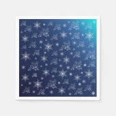 Serviette En Papier bleu, rennes, étoile, étoiles, flocon de neige, no (Devant)