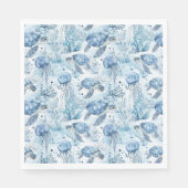 Serviette En Papier Bleu Rêvé sous le Baby shower marin (Devant)