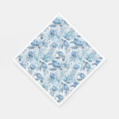 Serviette En Papier Bleu Rêvé sous le Baby shower marin (Coin)