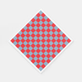 Serviette En Papier Bleu rouge À damiers En vichy Motif (Coin)
