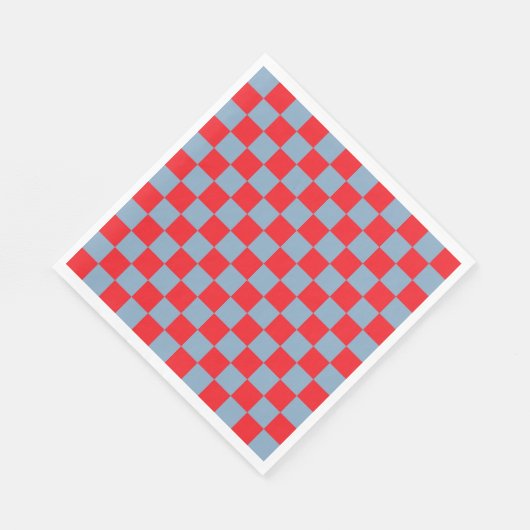 Serviette En Papier Bleu rouge À damiers En vichy Motif (Coin)