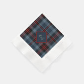 Serviette En Papier bleu rouge noir écossais celtique tartan motif (Coin)