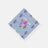 Serviette En Papier Bleu Shabby Chic floral Serviette serviettes (Coin)