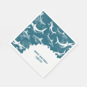 Serviette En Papier Bleu Shark Boys fête d'anniversaire (Coin)