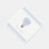 Serviette En Papier Bleu simple bande chaude Balloon Baby shower garço (Coin)