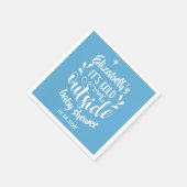 Serviette En Papier Bleu Son Baby shower Extérieur Froid / Saupoudrer (Coin)