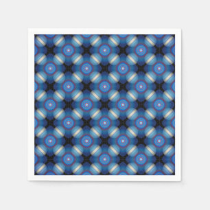 Serviette En Papier Bleu Spacey Géométrique