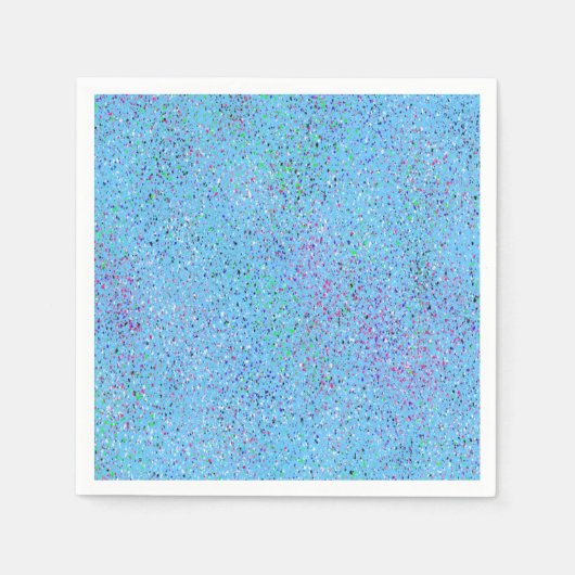 Serviette En Papier Bleu Splatter Abstrait (Devant)