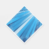 Serviette En Papier Bleu Starburst Étincelle avec rayons lumineux (Coin)