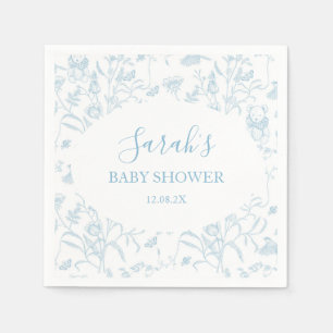Serviette En Papier Bleu Toile Ours Baby shower Garçon