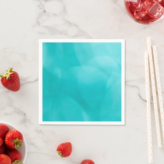 Serviette En Papier bleu turquoise (En situation)