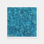 Serviette En Papier Bleu Turquoise brillant (Devant)