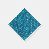 Serviette En Papier Bleu Turquoise brillant (Coin)