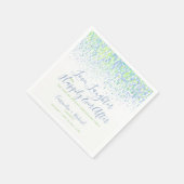 Serviette En Papier Bleu vert 1ère année sur mesure (Coin)