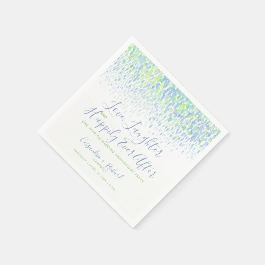 Serviette En Papier Bleu vert 1ère année sur mesure (Coin)