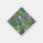 Serviette En Papier Bleu vert Bleu Marbre Abstrait Motif (Coin)