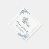 Serviette en papier Bleu Victorian Garden Bridal T (Coin)