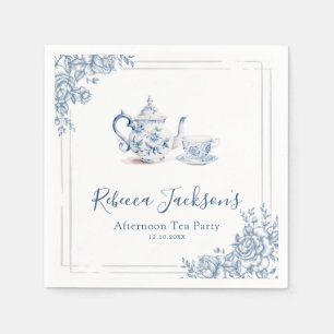 Serviette En Papier Bleu Victorien Jardin Bride Papier à Thé Napkin