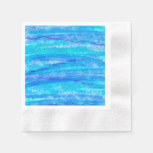 Serviette En Papier Bleu, violet, Aqua marine