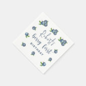 Serviette En Papier Bleuets d'aquarelle 1ère fête d'anniversaire (Coin)