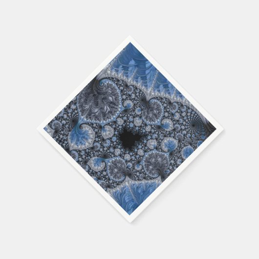 Serviette En Papier Bleus Abstract (Coin)