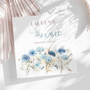 Serviette En Papier Bleus Bleuet Sauvages Mariage