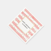 Serviette En Papier Bleus rose & Faux Gold Confetti Birthda (Coin)