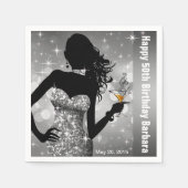 Serviette En Papier Bling Bombshell Sparkle fête d'anniversaire | ARGE (Devant)
