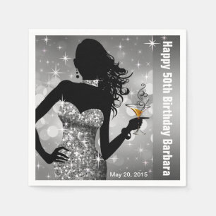 Serviette En Papier Bling Bombshell Sparkle fête d'anniversaire   ARGE