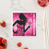 Serviette En Papier Bling Bombshell Sparkle fête d'anniversaire | fusc (En situation)